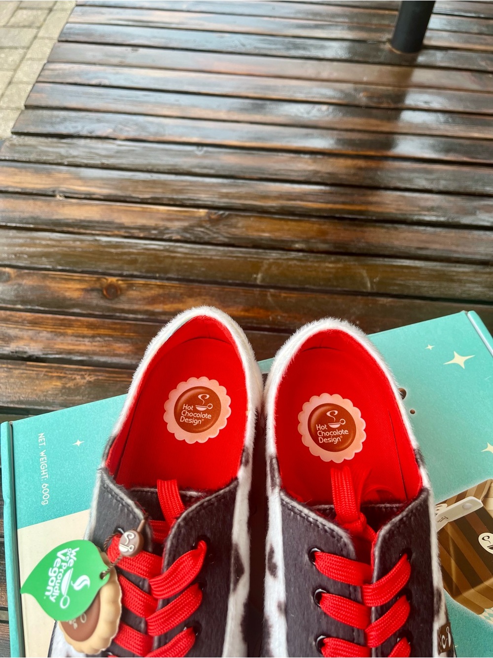 Brand new with tags in box Hot Chocolate design polka pup love sneakers - Picture 7 of 13